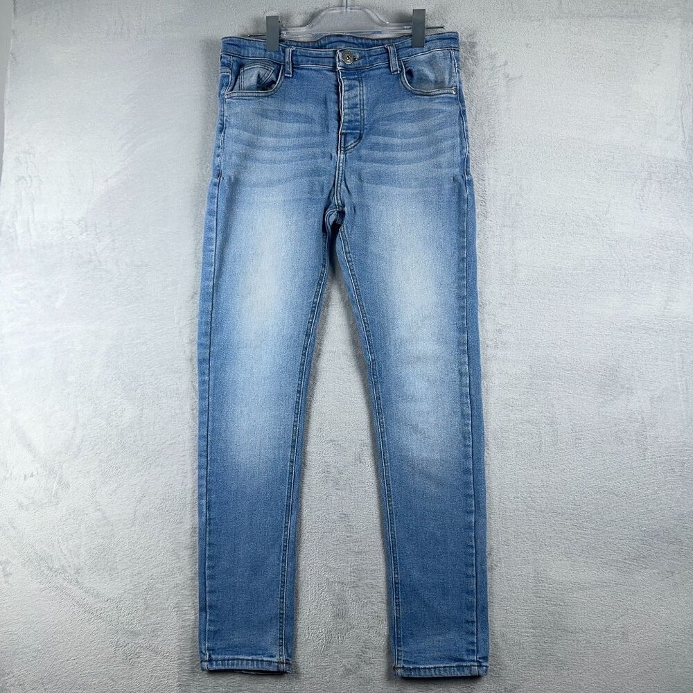 Vintage Redtag Denim Skinny Jeans Light Wash Button Fly Women's Blue Size 34